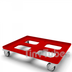 Chariots roulant (816x616mm) Rouge